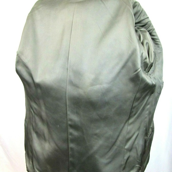 80s GIVENCHY 40R Charcoal Gray Flecked Wool Blazer - Picture 7 of 8